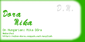 dora mika business card