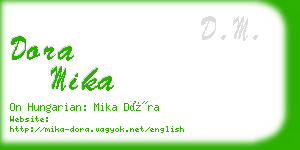 dora mika business card